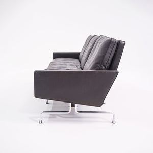 2002 PK31 Three Seat Sofa by Poul Kjaerholm for Fritz Hansen in Black Leather #2