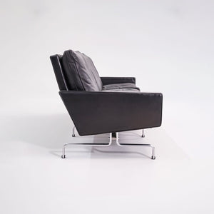 2002 PK31 Three Seat Sofa by Poul Kjaerholm for Fritz Hansen in Black Leather #2