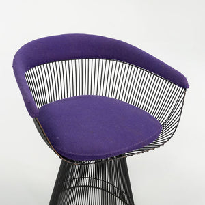 1960s Platner Arm Chair, Model 1725 by Warren Platner for Knoll with Bronzed Finish and Purple Fabric