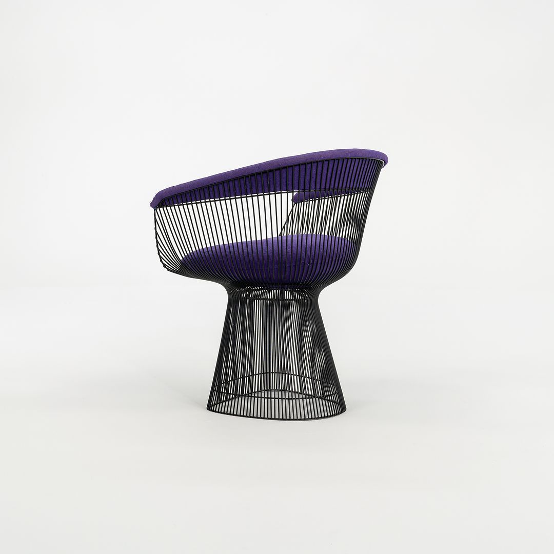 1960s Platner Arm Chair, Model 1725 by Warren Platner for Knoll with Bronzed Finish and Purple Fabric