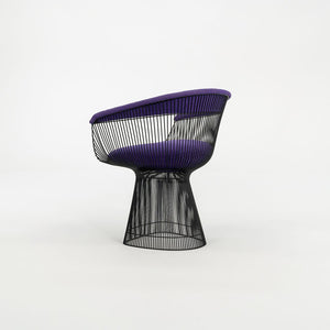 1960s Platner Arm Chair, Model 1725 by Warren Platner for Knoll with Bronzed Finish and Purple Fabric