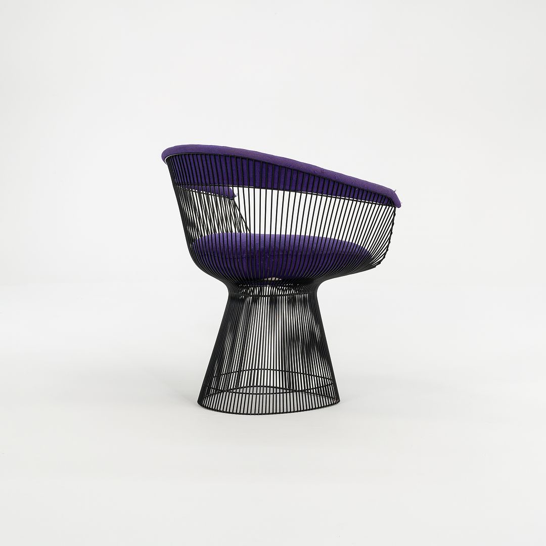 1960s Platner Arm Chair, Model 1725 by Warren Platner for Knoll with Bronzed Finish and Purple Fabric