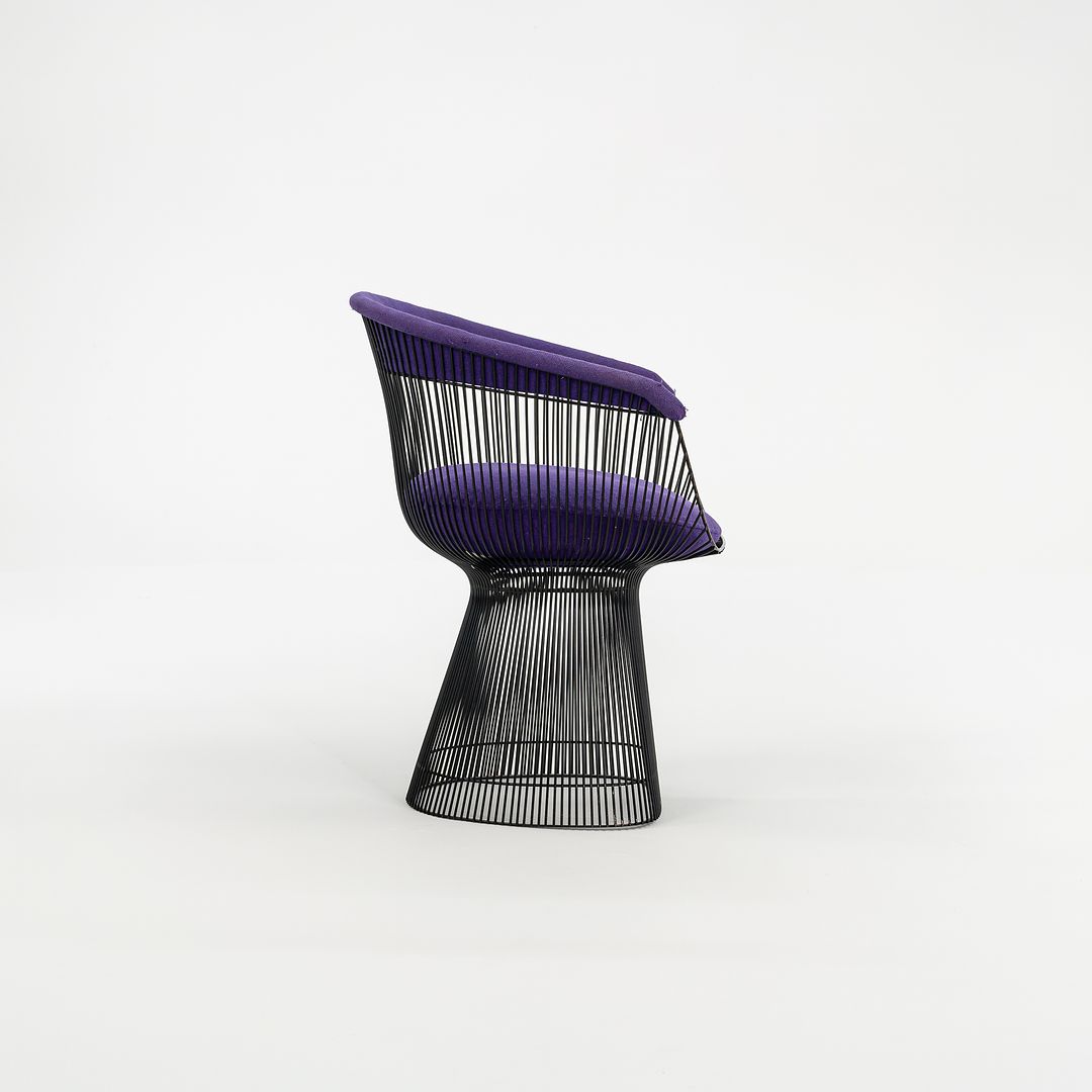 1960s Platner Arm Chair, Model 1725 by Warren Platner for Knoll with Bronzed Finish and Purple Fabric