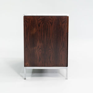 1960s Florence Knoll Rosewood 3-Drawer Dresser Cabinet with Marble Top