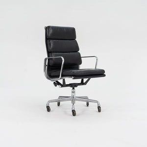 2002 Soft Pad Executive Chair, EA437 by Ray and Charles Eames for Herman Miller in Black Leather 12+ Available