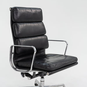 2002 Soft Pad Executive Chair, EA437 by Ray and Charles Eames for Herman Miller in Black Leather 12+ Available