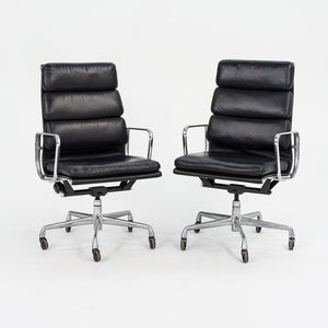 2002 Soft Pad Executive Chair, EA437 by Ray and Charles Eames for Herman Miller in Black Leather 12+ Available