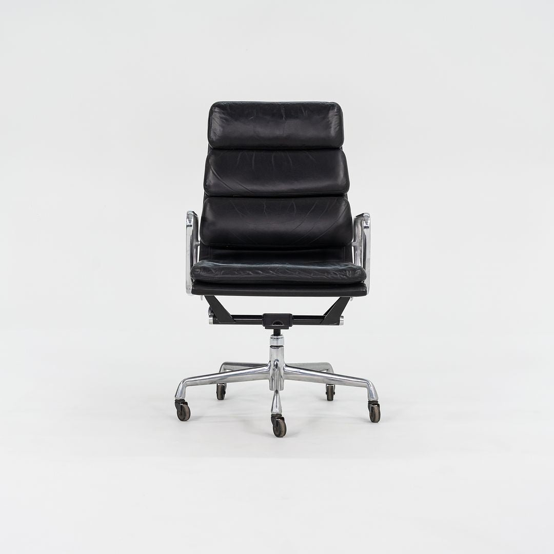 2002 Soft Pad Executive Chair, EA437 by Ray and Charles Eames for Herman Miller in Black Leather 12+ Available