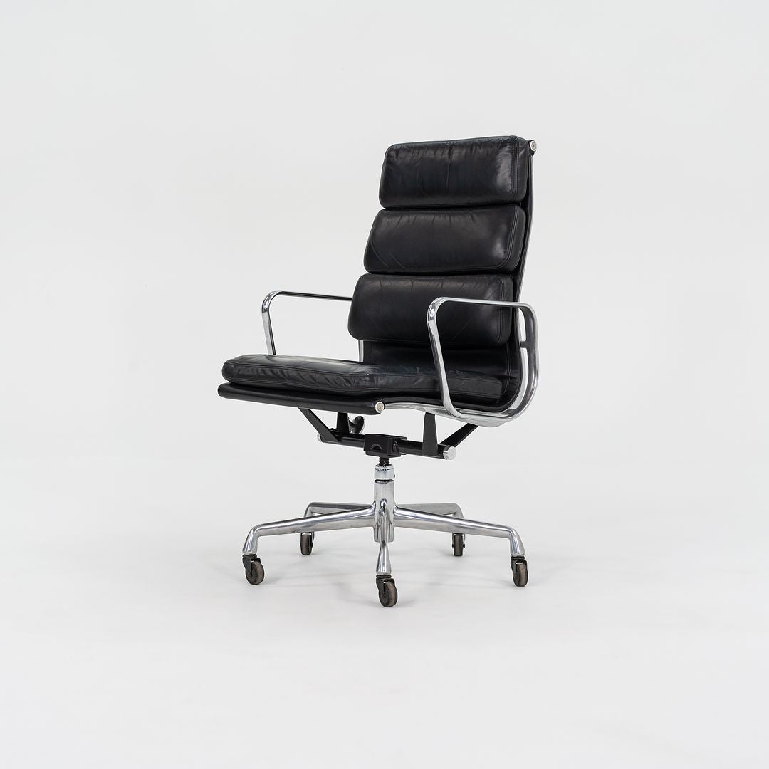 2002 Soft Pad Executive Chair, EA437 by Ray and Charles Eames for Herman Miller in Black Leather 12+ Available