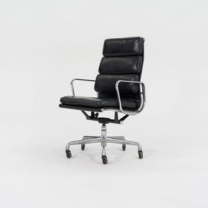 2002 Soft Pad Executive Chair, EA437 by Ray and Charles Eames for Herman Miller in Black Leather 12+ Available