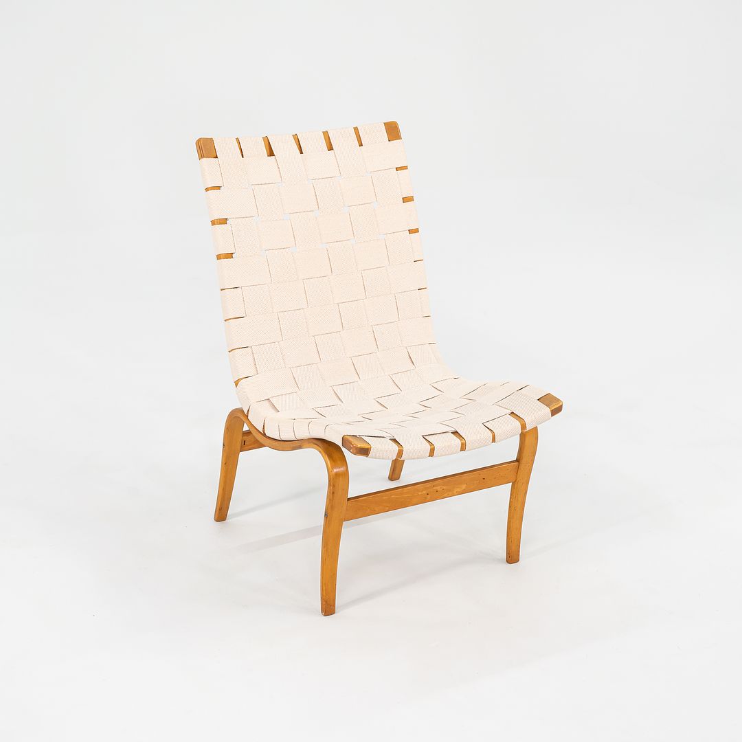 1960s Eva Lounge Chair, Model 41 by Bruno Mathsson for Firma Karl Mathsson in Beech 4x Available