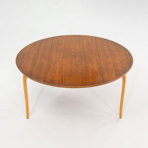 1970s Bruno Mathsson for Firma Karl Mathsson Annika Coffee Table with Round Teak Top, 37 inches