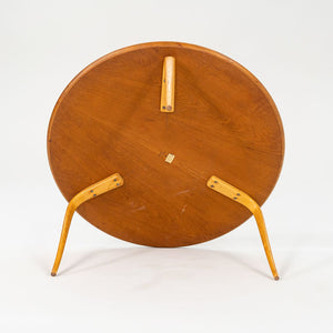 1970s Bruno Mathsson for Firma Karl Mathsson Annika Coffee Table with Round Teak Top, 37 inches