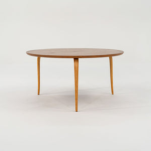 1970s Bruno Mathsson for Firma Karl Mathsson Annika Coffee Table with Round Teak Top, 37 inches