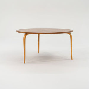 1970s Bruno Mathsson for Firma Karl Mathsson Annika Coffee Table with Round Teak Top, 37 inches