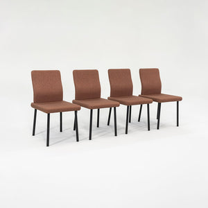 1986 Set of Four Mandarin Dining Chairs, Armless by Ettore Sottsass for Knoll in Fabric