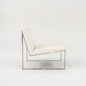 2006 B.2 Armless Lounge Chair by Fabien Baron for Bernhardt Design in White Leather 4x Available