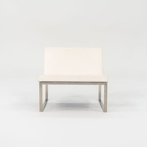 2006 B.2 Armless Lounge Chair by Fabien Baron for Bernhardt Design in White Leather 4x Available