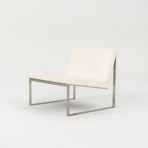 2006 B.2 Armless Lounge Chair by Fabien Baron for Bernhardt Design in White Leather 4x Available