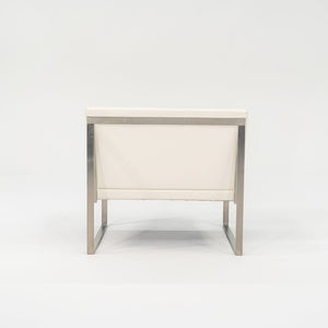 2006 B.2 Armless Lounge Chair by Fabien Baron for Bernhardt Design in White Leather 4x Available