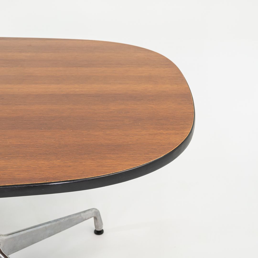 C. 1980s Herman Miller Eames Oval Segmented ET151 Conference Table in Dark Oak 42 x 72