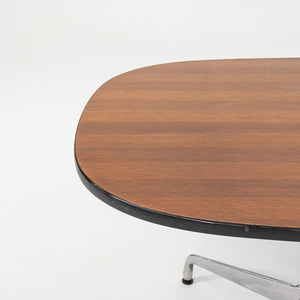 C. 1980s Herman Miller Eames Oval Segmented ET151 Conference Table in Dark Oak 42 x 72