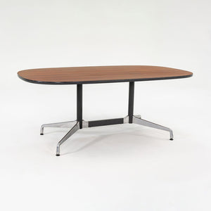 C. 1980s Herman Miller Eames Oval Segmented ET151 Conference Table in Dark Oak 42 x 72