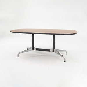 C. 1980s Herman Miller Eames Oval Segmented ET151 Conference Table in Dark Oak 42 x 72