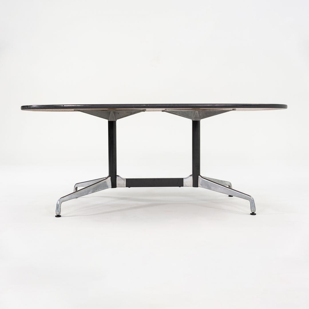 C. 1980s Herman Miller Eames Oval Segmented ET151 Conference Table in Dark Oak 42 x 72