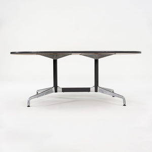 C. 1980s Herman Miller Eames Oval Segmented ET151 Conference Table in Dark Oak 42 x 72