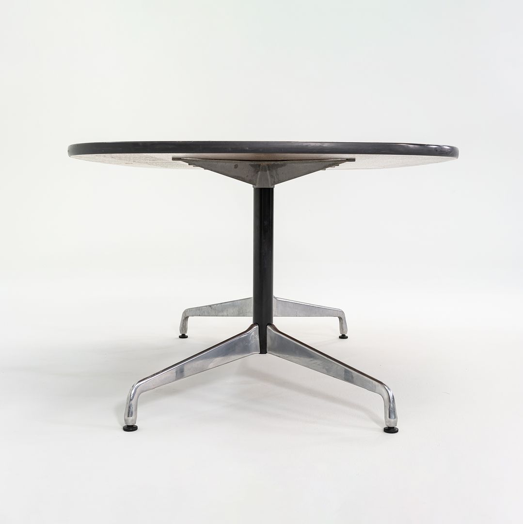 C. 1980s Herman Miller Eames Oval Segmented ET151 Conference Table in Dark Oak 42 x 72