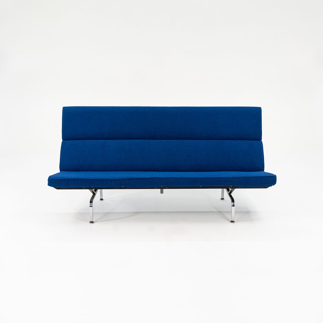 2006 S-473 Compact Sofa by Ray and Charles Eames for Herman Miller with New Blue Upholstery