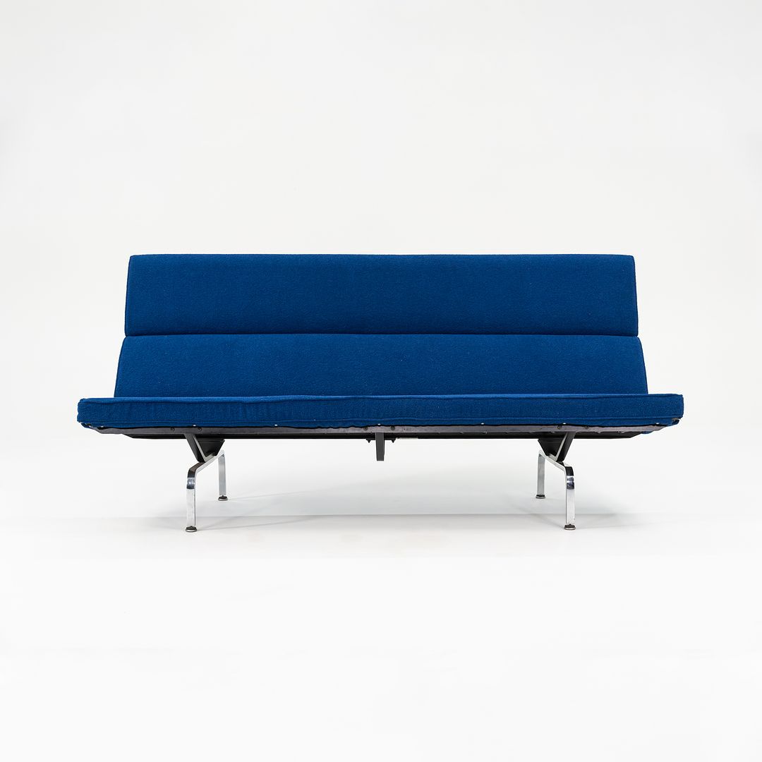 2006 S-473 Compact Sofa by Ray and Charles Eames for Herman Miller with New Blue Upholstery