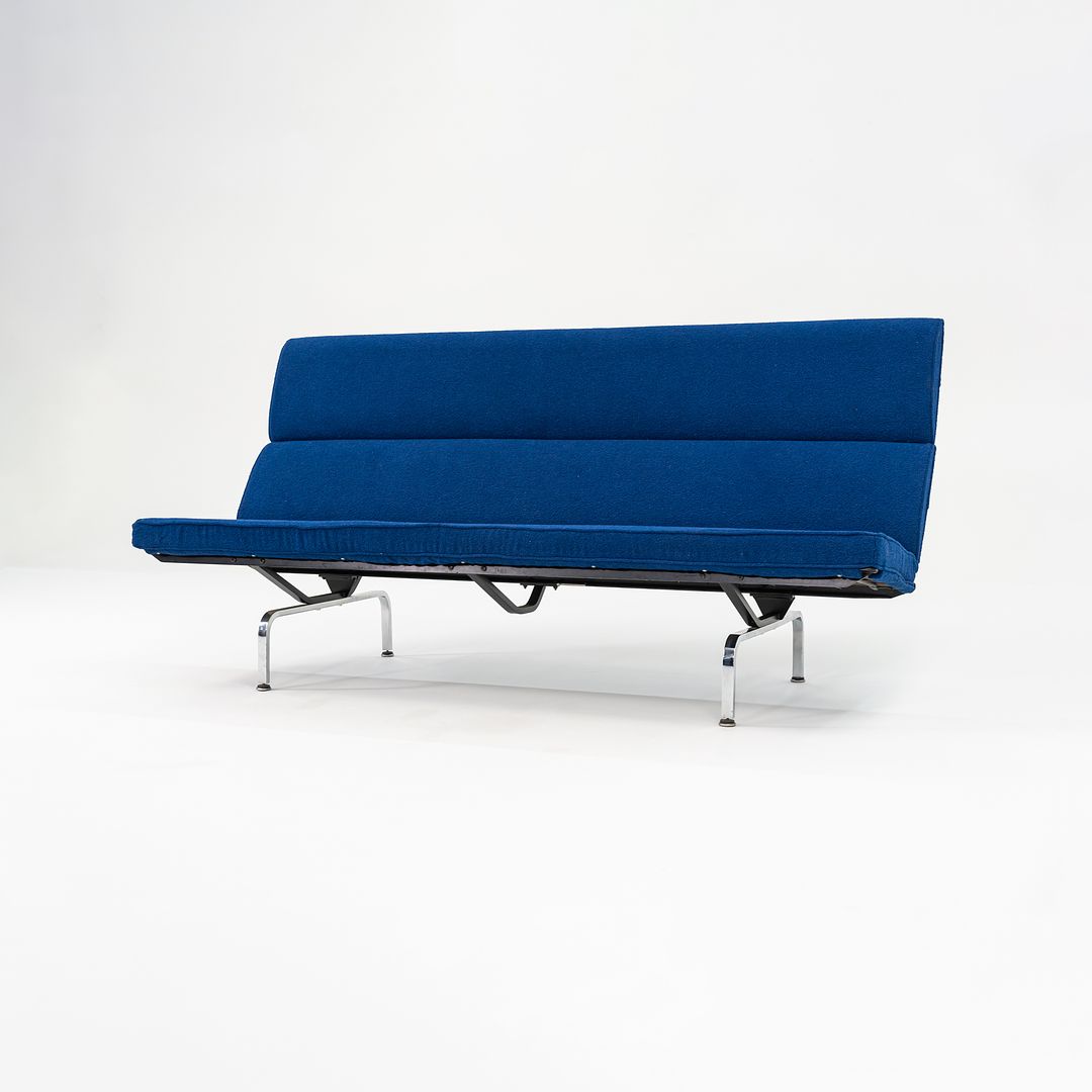 2006 S-473 Compact Sofa by Ray and Charles Eames for Herman Miller with New Blue Upholstery