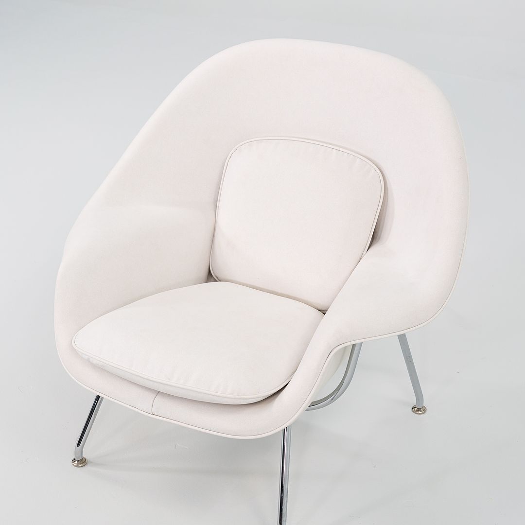 2022 Child-Size Womb Chair, Model 70LS by Eero Saarinen for Knoll in White Leather