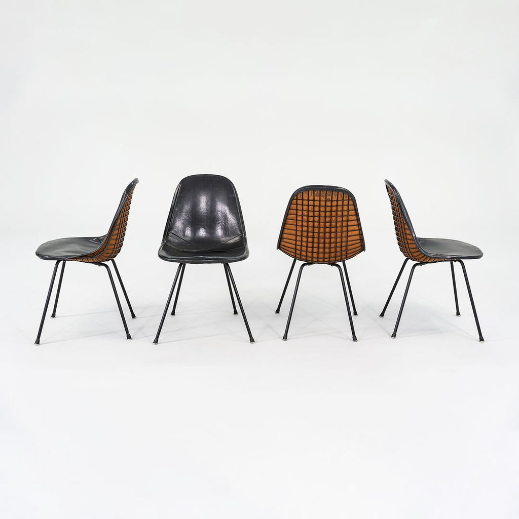 C. 1954 Set of Four Charles and Ray Eames for Herman Miller DKX Wire Dining Chairs