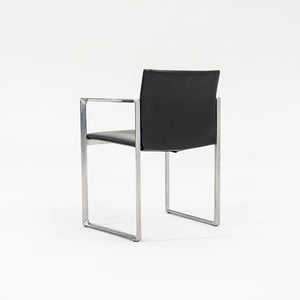 2010s Eve Chair Model 184 by Piero Lissoni for Cassina in Black Leather and Polished Aluminum 12+ Available