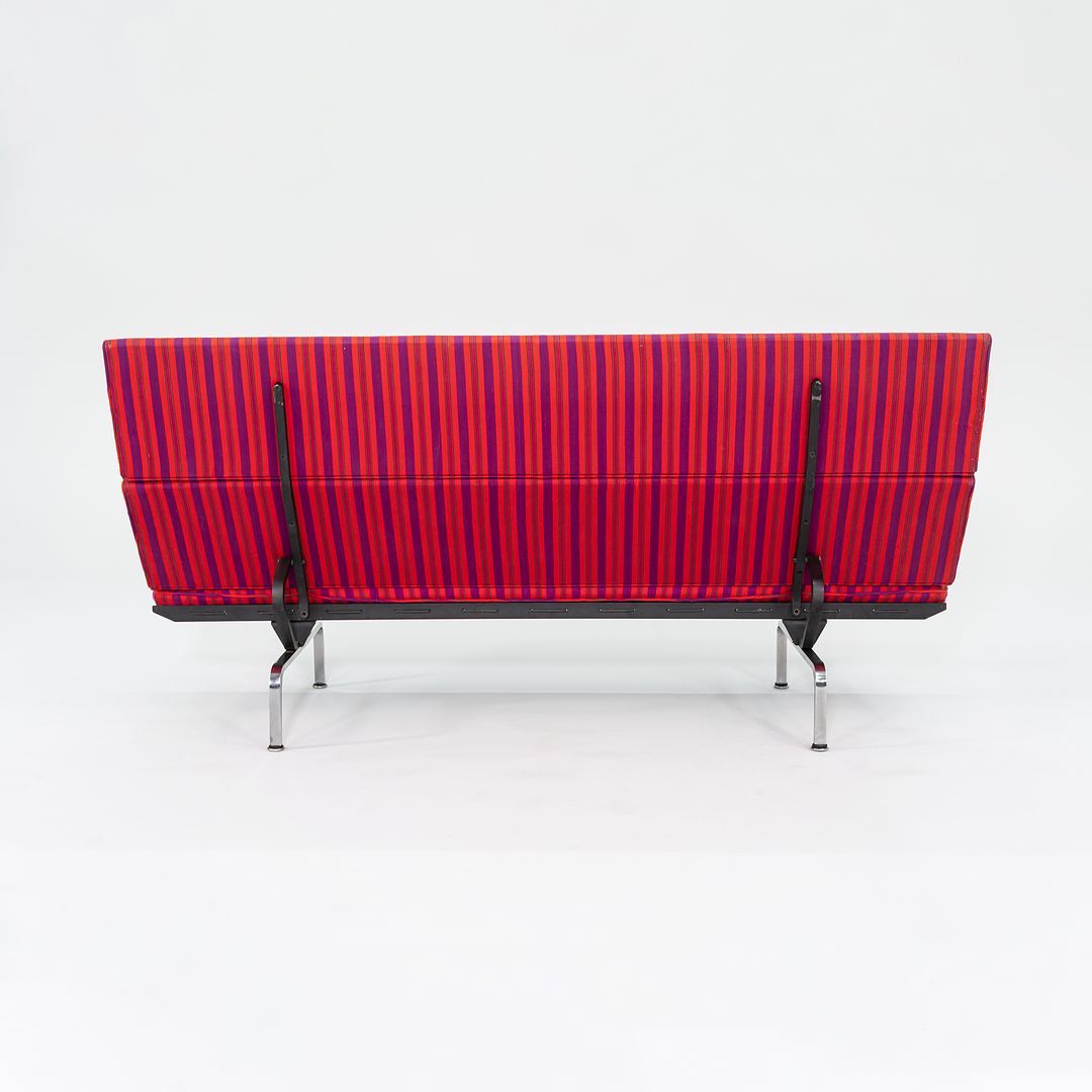 1984 S-473 Compact Sofa by Ray and Charles Eames for Herman Miller in Alexander Girard Miller Stripe Fabric