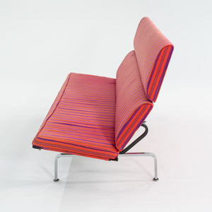 1984 S-473 Compact Sofa by Ray and Charles Eames for Herman Miller in Alexander Girard Miller Stripe Fabric