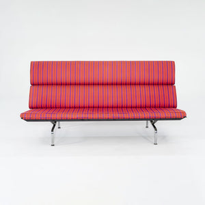 1984 S-473 Compact Sofa by Ray and Charles Eames for Herman Miller in Alexander Girard Miller Stripe Fabric