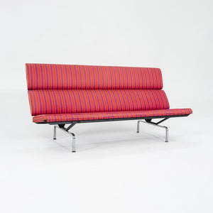 1984 S-473 Compact Sofa by Ray and Charles Eames for Herman Miller in Alexander Girard Miller Stripe Fabric