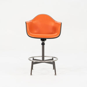 SOLD C. 1962 Eames for Herman Miller 622TA Draftsman's Arm Chair Stool in Orange