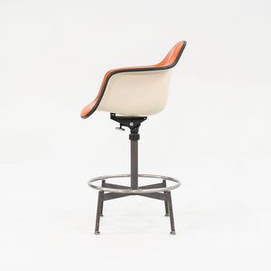 SOLD C. 1962 Eames for Herman Miller 622TA Draftsman's Arm Chair Stool in Orange