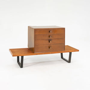 1954 BCS Four Drawer Cabinet, Model 4606 by George Nelson for Herman Miller in Walnut (without bench)