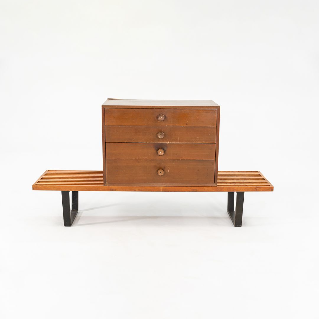 1954 BCS Four Drawer Cabinet, Model 4606 by George Nelson for Herman Miller in Walnut (without bench)