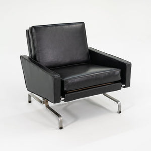 1960s Pair of PK31 Easy Lounge Chairs by Poul Kjaerholm for E. Kold Christensen in Black Leather