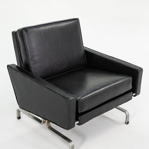 1960s Pair of PK31 Easy Lounge Chairs by Poul Kjaerholm for E. Kold Christensen in Black Leather