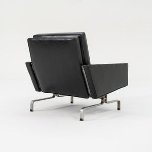 1960s Pair of PK31 Easy Lounge Chairs by Poul Kjaerholm for E. Kold Christensen in Black Leather