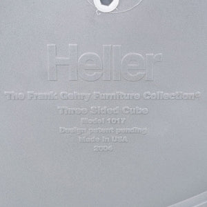 2004 Three Sided Cube Model 1017 by Frank Gehry for Heller Frank Gehry Furniture Collection