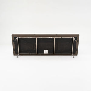 2010s BassamFellows for Geiger & Herman Miller Brown Leather Tuxedo Bench